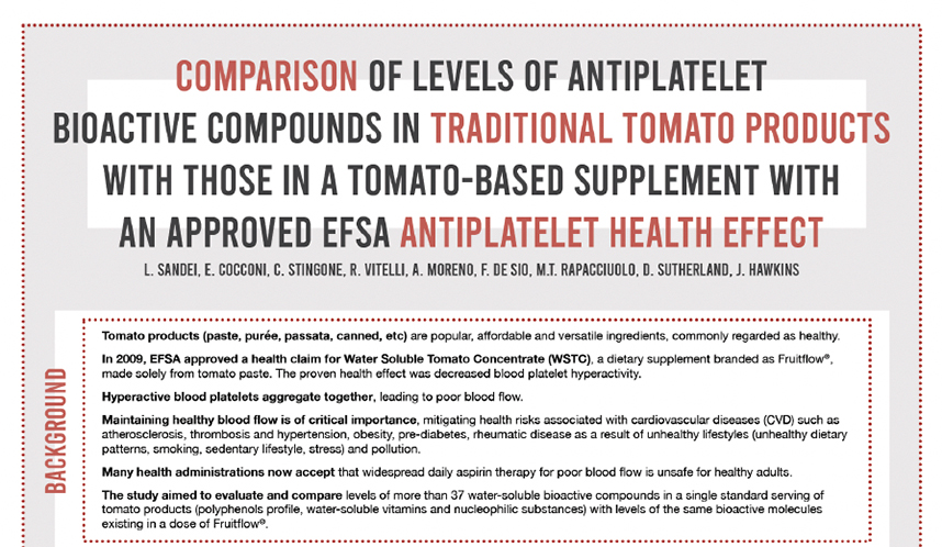 Antiplatelet health effects of tomato products