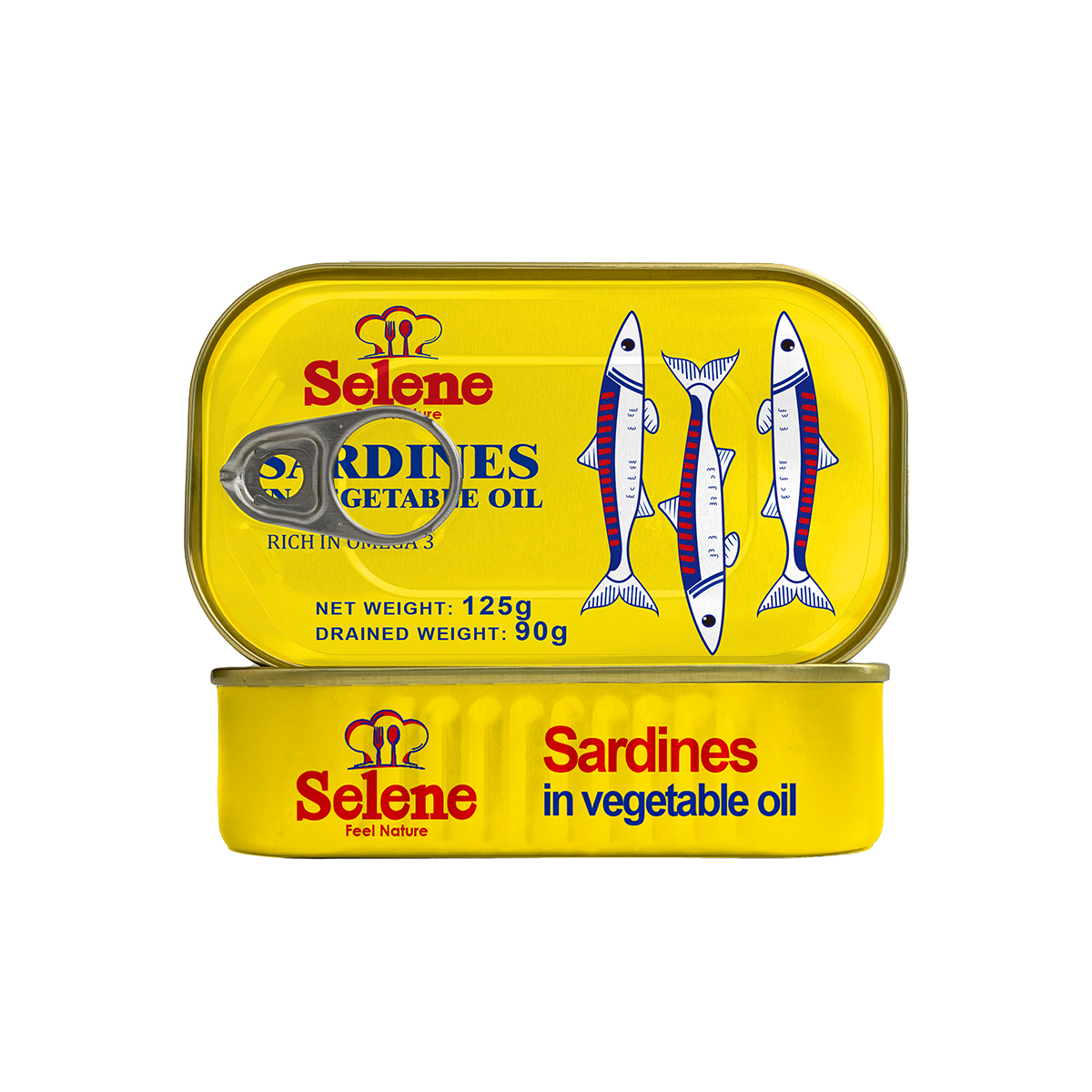 Sardines à l'huile végétale 125g